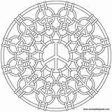 Coloring Pages Peace Mandala Color Sign Mandalas Printable Adult Geometric Symbol Print Adults Clipart Mail Sheets Transparent Library Signs Heart sketch template