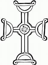 Coloring Celtic Cross Pages Library Clipart sketch template