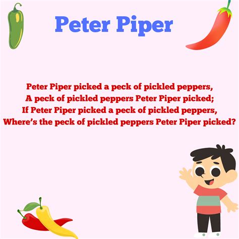 peter piper printable lyrics origins  video