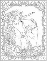 Unicorn Coloring Pages Adults Hard Colouring Unicorns Adult Printable Book Dover Kids Books Haven Horse Creative Sheets Publications Color Baby sketch template
