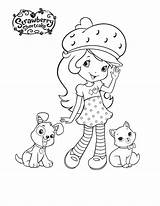 Strawberry Shortcake Coloring Pages Printable Kids Sheets Cartoon Print Cat Her Girls Custard Friends Da Colorare Fragolina Disegni Di Princess sketch template