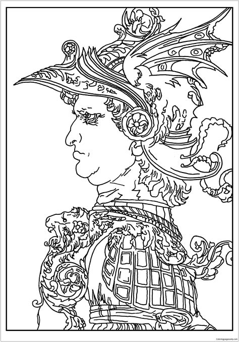 profile   warrior  helmet coloring page  printable coloring