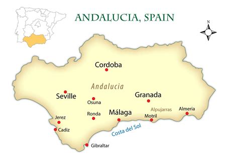 andalusia spain cities map  guide