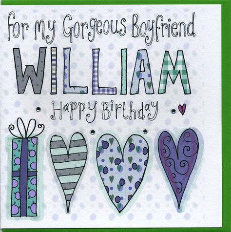 personalised boyfriend birthday card  claire sowden design