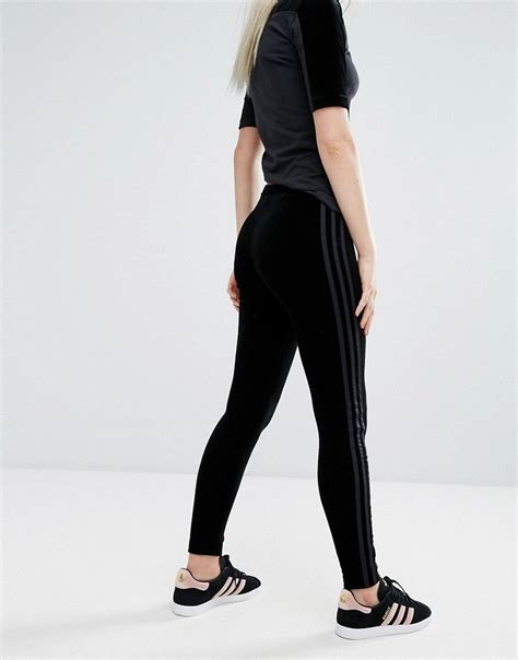 adidas originals velvet vibes leggings  black black latest fashion clothes