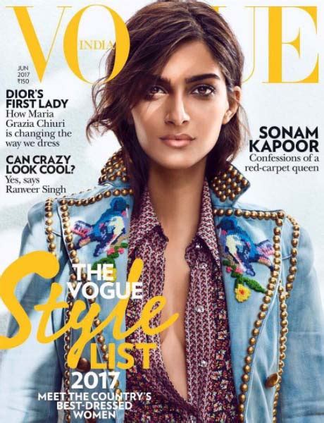 sonam kapoor graces on the latest vogue cover dynamite news