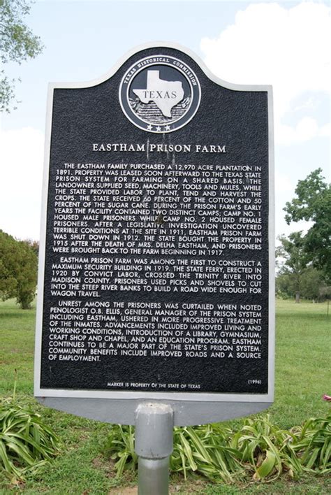 Eastham Prison Farm Texas Historical Markers