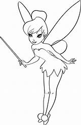 Tinkerbell Coloring Pages Print Printable Bell Tinker Color Kids Disney sketch template