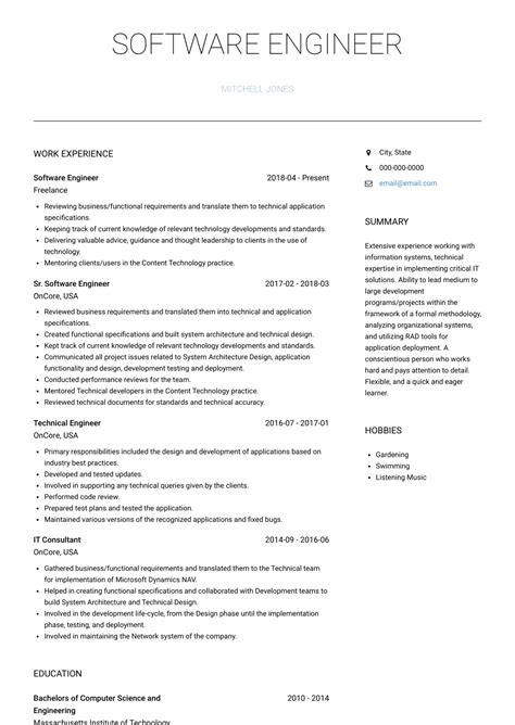 real professional resume samples visualcv