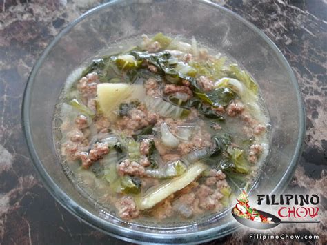 beef and bokchoy soup filipino chow s philippine food