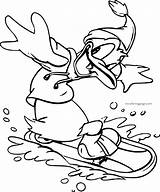 Coloring Snowboarding Pages Getcolorings Duck Donald sketch template