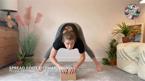 Spread Foot Forward Bend Posture Ellie Youtube
