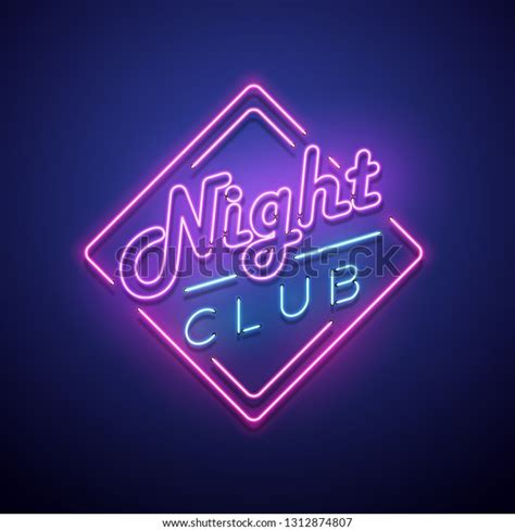 night club neon sign vector illustration stock vector royalty