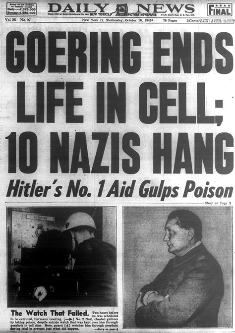 ten nazi war criminals executed one committed suicide after the