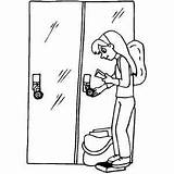 Locker Coloring Pages Getcolorings Girl Color sketch template