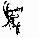 Sanders Colonel Tons Trace Kfc Stenciling sketch template