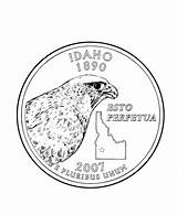 Quarter Idaho Coloriages Boise Groupe Moins Quartiers Lequel Comparateur Unis états Quarters sketch template