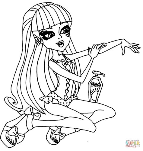 monster high draculaura coloring pages printable coloring pages