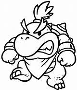 Bowser Coloring Pages Mario Jr Dry Star Printable Cartoon Characters Drawing Bad Guys Sonic Super Clipart Color Paper Grateful Dead sketch template