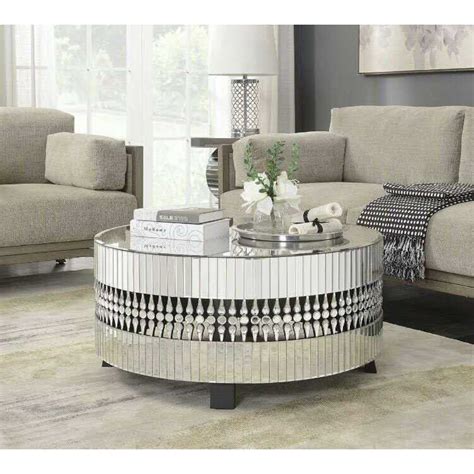 mirrored glass coffee table set lena mirrored top coffee table when