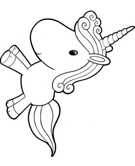chibi unicorn coloring page  printable coloring pages  kids