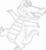 Crocodile Coloring Alligator sketch template