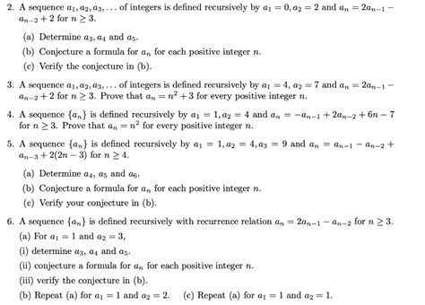 Solved 2 A Sequence A1 A2 A3 Of Integers Is Defined