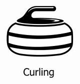 Curling Vector Rock Stone Clip Icon Simple Illustration Outline Stock Shutterstock Style Vectors Handle Flat Yellow Pattern Clipground Web sketch template