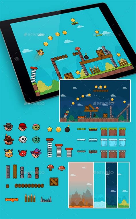 physics game set game assets graphicriver