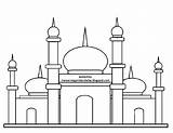 Mewarnai Masjid Sketsa Kartun Mudah Gampang Menggambar Tk Pemandangan Animasi Idul Fitri Selamat Desain Nusagates Sumber sketch template