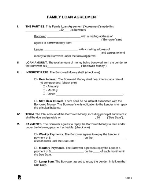 family mortgage template tutoreorg master  documents