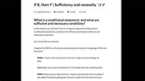 if x then y sufficiency and necessity article khan academy