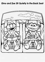 Coloring Pages Car Seat Sesame Street Printable Elmo Kids Zoe Getcolorings Books Sheets sketch template