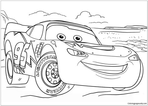 lightning mcqueen  cars  disney cars coloring page
