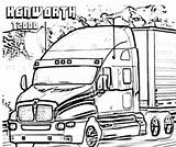 Coloring Pages Truck Trucks Big Choose Board Kenworth Cars Easy Cool sketch template
