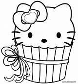 Cupcake Coloring Pages Kitty Hello Cupcakes Printable Kids Cool2bkids Colouring Cat Pdf Printables sketch template