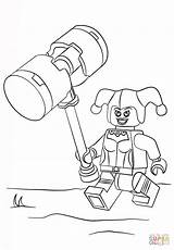 Coloring Harley Quinn Lego Pages Drawing sketch template