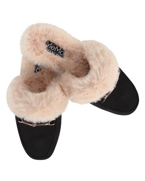womens  brixton mule faux fur lined loafer slippers elegant slippers slippers womens
