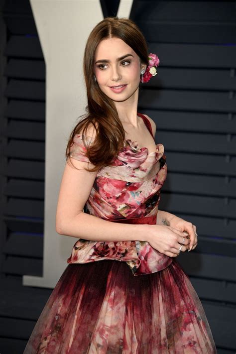 Lily Collins At Vanity Fair Oscar Party In Beverly Hills