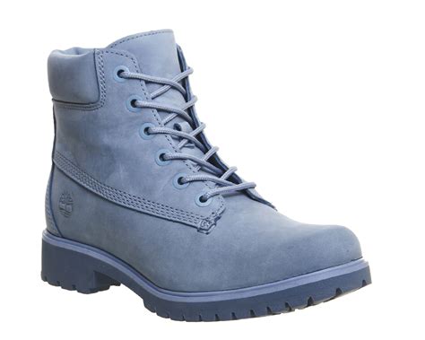timberland slim premium   boots blue nubuck exclusive womens ankle boots