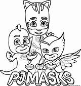 Coloring Gekko Masks Catboy Pj Owlette Logo Pages Printable sketch template