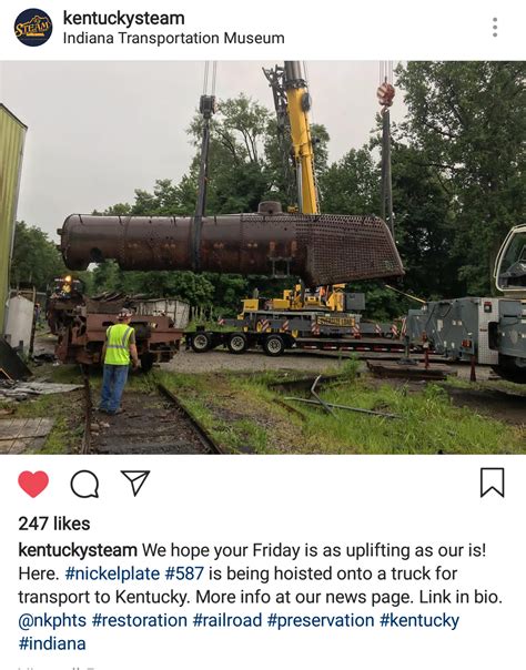 nkp  rescued  kentucky steam heritage corp  thursday excited