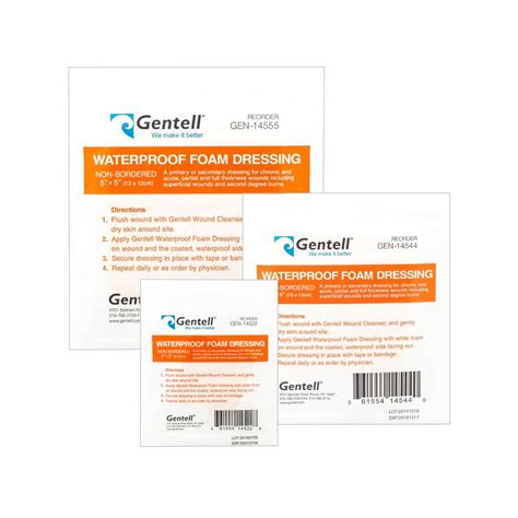 buy gentell waterproof foam  bordered dressing  medical monks