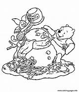 Pooh Coloring Christmas Winnie Disney Pages Printable Print sketch template