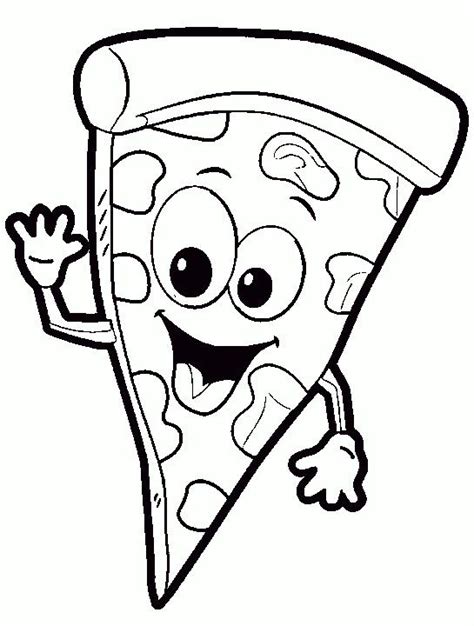 cute pizza coloring pages friendly italian pizza slice
