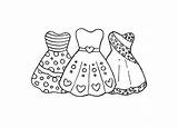 Coloring Fashion Pages Dresses Sheets Polka sketch template