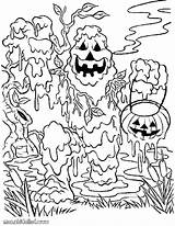 Coloring Pages Scary Kids Getcolorings Spooky sketch template