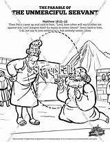 Servant Matthew Unforgiving Parable 18 Coloring Pages Bible Sunday School Unmerciful Kids Story Church Giving Stories sketch template
