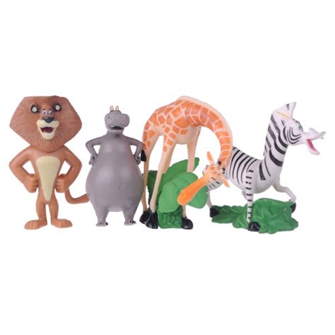 Madagascar 4 Piece Holiday Ornament Set Gloria The Hippo Alex The