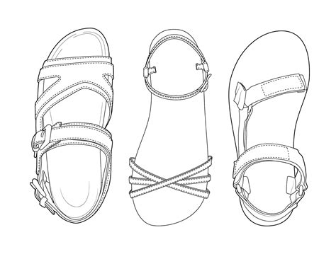 sandal coloring pages